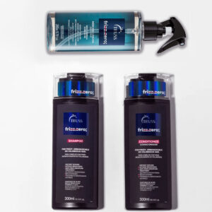 Kit Frizz Zero com Shampoo 300ml, Condicionador 300ml e Máscara Líquida 260ml