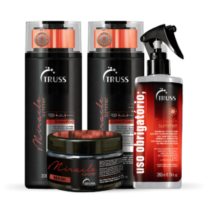 Kit Miracle Summer com Shampoo 300ml, Condicionador 300ml, Máscara Líquida 260ml e Máscara 180g