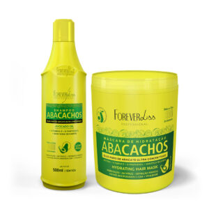 Kit Shampoo 500ml e Máscara Capilar 950g Abacachos Forever Liss