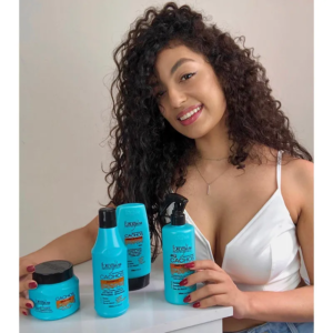 Kit Cachos com Shampoo 300ml, Máscara 250g e Creme de Pentear 200g Forever Liss