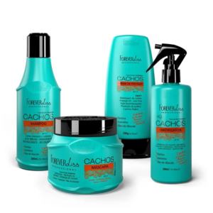 Kit Formador e Manutenção dos Cachos com Shampoo 300ml, Máscara 250g, Creme 200g e Umidificador 300ml Forever Liss