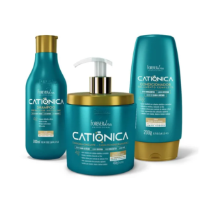 Kit Ionizante Catiônica com Shampoo 300ml, Condicionador 200g e Máscara 450g Forever Liss