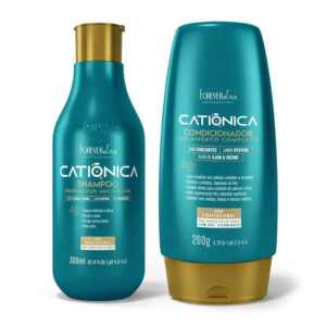 Kit Shampoo 300ml e Condicionador 200g Catiônica Forever Liss