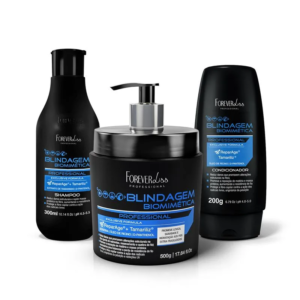 Kit Shampoo 300ml, Condicionador 200g e Máscara 500g Blindagem Capilar Forever Liss