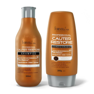 Kit Shampoo 300ml e Condicionador 200g Cauterização Cauter Restore Forever Liss