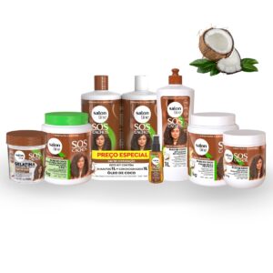 Kit SOS Cachos Coco Tratamento Profundo com 8 produtos