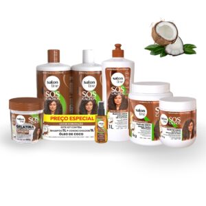 Kit SOS Cachos Coco Tratamento Profundo com 7 produtos