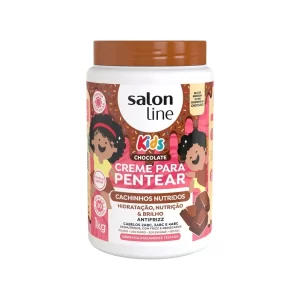 Creme para Pentear Chocolate Kids Cachinhos Nutridos 1kg salon Line