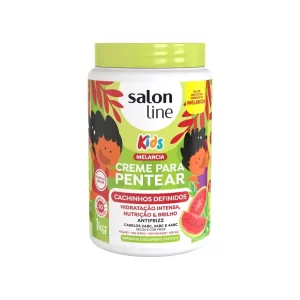 Creme Para Pentear Melancia Kids Cachinhos Definidos 1kg Salon Line