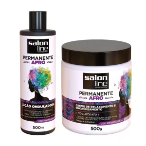 Kit Permanente Afro ( Creme 500g + Loção Onduladora 500ml ) Salon Line