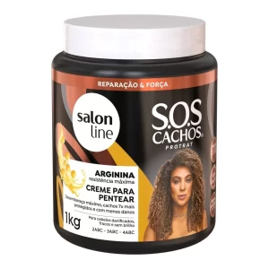 Creme Para Pentear SOS Cachos Arginina 1kg Salon Line