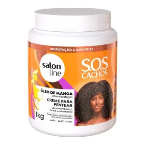 Creme Para Pentear SOS Cachos Óleo de Manga 1kg Salon Line