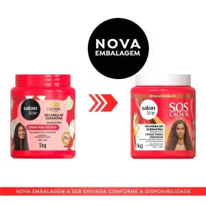 SOS Cachos Recarga de Queratina Creme para Pentear Reparação Total 1kg Salon Line