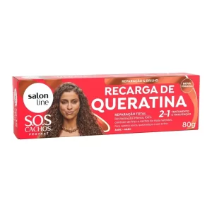 SOS Cachos Recarga de Queratina - Reparação Total 80g Salon Line