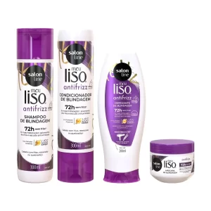 Kit com 4 produtos Meu Liso Antifrizz Salon Line