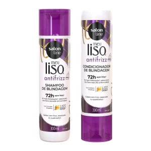 Kit Shampoo e Condicionador 300ml Meu Liso Antifrizz Salon Line