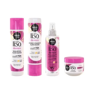 Kit Meu Liso Demais com Spray Defrizante Protetor Térmico Salon Line