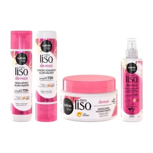 Kit Meu Liso Demais com Spray Defrizante Protetor Térmico Salon Line