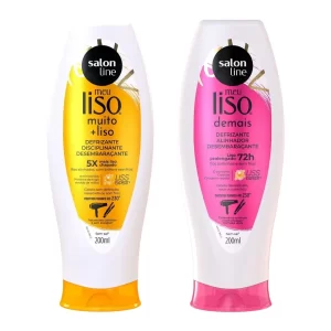 Kit Defrizantes Meu Liso Demais e Muito+Liso e 200ml Salon Line