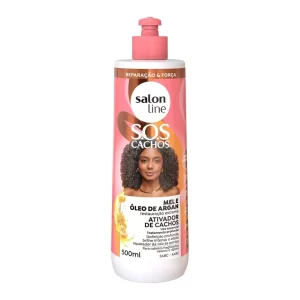 Ativador de Cachos SOS Cachos Mel e Óleo de Argan 500ml Salon Line