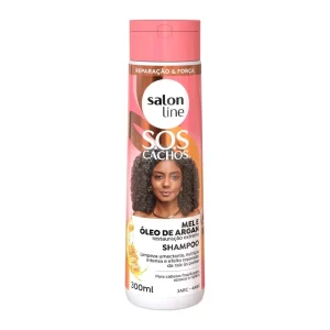 Shampoo SOS Cachos Mel e Óleo de Argan 300ml Salon Line