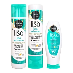 Kit Meu Liso Extremo com Defrizante térmico Salon Line