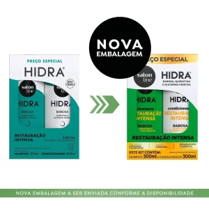 Kit Shampoo e Condicionador Hidra Restauração Intensa Salon Line 300ml