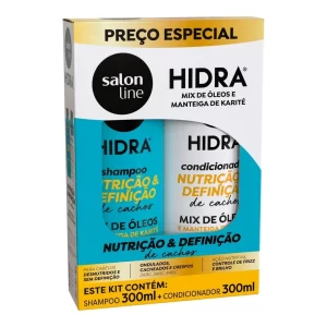 Kit Shampoo e Condicionador Hidra Nutrição e Definição de Cachos 300ml Salon Line