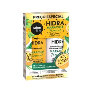 Kit Shampoo e Condicionador Hidra Maracujá Tropical 300ml Salon Line