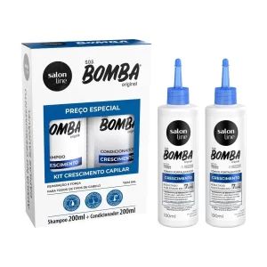 Kit SOS Bomba Original 200ml + 2 Tônicos crescimento acelerado 100ml Salon Line