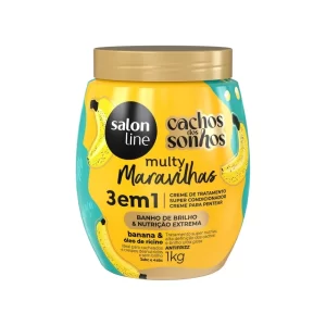 Creme de Tratamento Banana 3 em 1 Cachos dos Sonhos Multy Maravilhas 1kg Salon Line