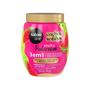 Creme de Tratamento Melancia 3 em 1 Cachos dos Sonhos Multy Poderosos 1kg Salon Line