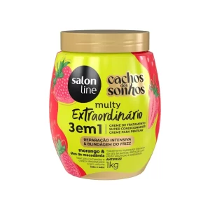 Creme de Tratamento Morango 3 em 1 Cachos dos Sonhos Multy Extraordinário 1kg Salon Line