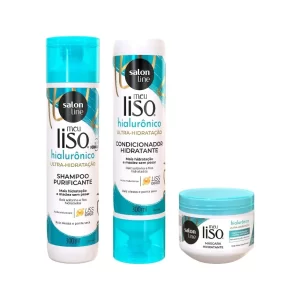 Kit Meu Liso Shampoo + Condicionador 300ml + Máscara 300g SPA Capilar Ácido Hialurônico