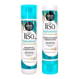 Kit Shampoo e Condicionador 300ml Meu Liso SPA Capilar Ácido Hialurônico Salon Line