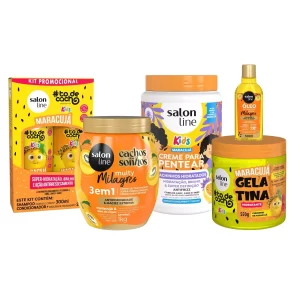 Kit Maracujá Cachos com 6 produtos Salon Line