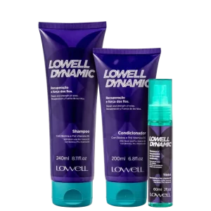 Kit Lowell Dynamic Shampoo, Condicionador e Tônico