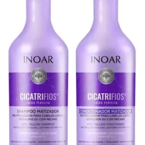 Kit Inoar Cicatrifios Loiro Perfeito Shampoo e Condicionador 1 Litro