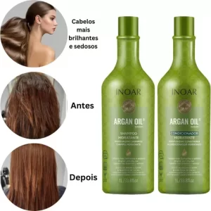 Kit Inoar Argan Oil System Argan Shampoo e Condicionador 1 Litro