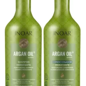 Kit Inoar Argan Oil System Argan Shampoo e Condicionador 1 Litro