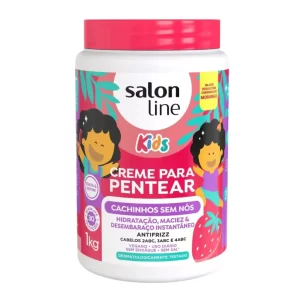 Kit Creme Para Pentear Gelatina Desembaraçante e Óleo Reparador Morango Salon Line