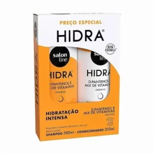 Kit Hidra Hidratação Intensa Shampoo e Condicionador + Creme de Pentear 1L Salon Line + Brinde Ativador