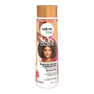 Shampoo SOS Cachos Rícino e Queratina Salon Line 300ml