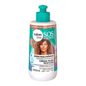 Creme Para Pentear SOS Cachos Ácido Hialurônico 300ml Salon Line