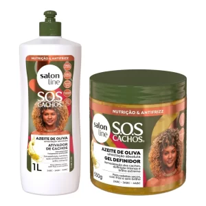 Kit Finalização SOS Cachos Azeite de Oliva 2 produtos Salon Line